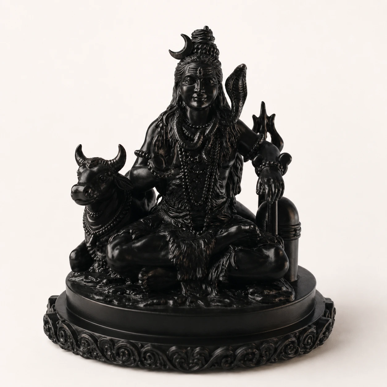 Black Shiva bull custom statue